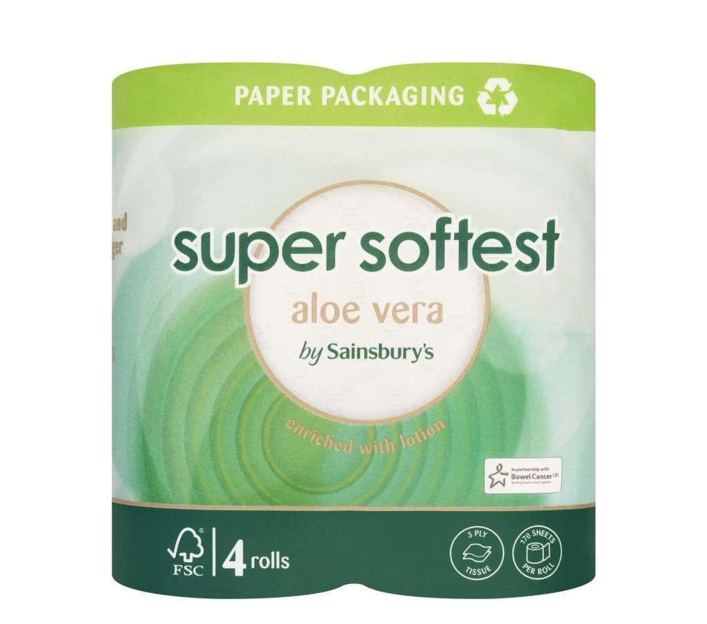 Sainsbury's 3ply Toilet Roll 4 Pack