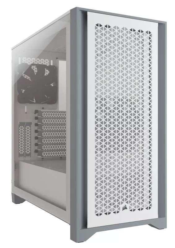 Corsair 4000D Airflow Tempered Glass Mid-Tower - White w.code at Ebuyer ebay