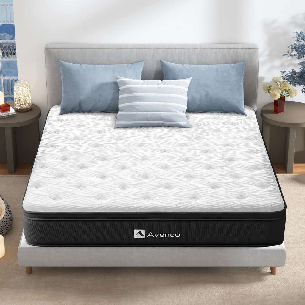 Avenco Single Mattress - 3ft, 24cm - Gel Memory Foam Innerspring Hybrid